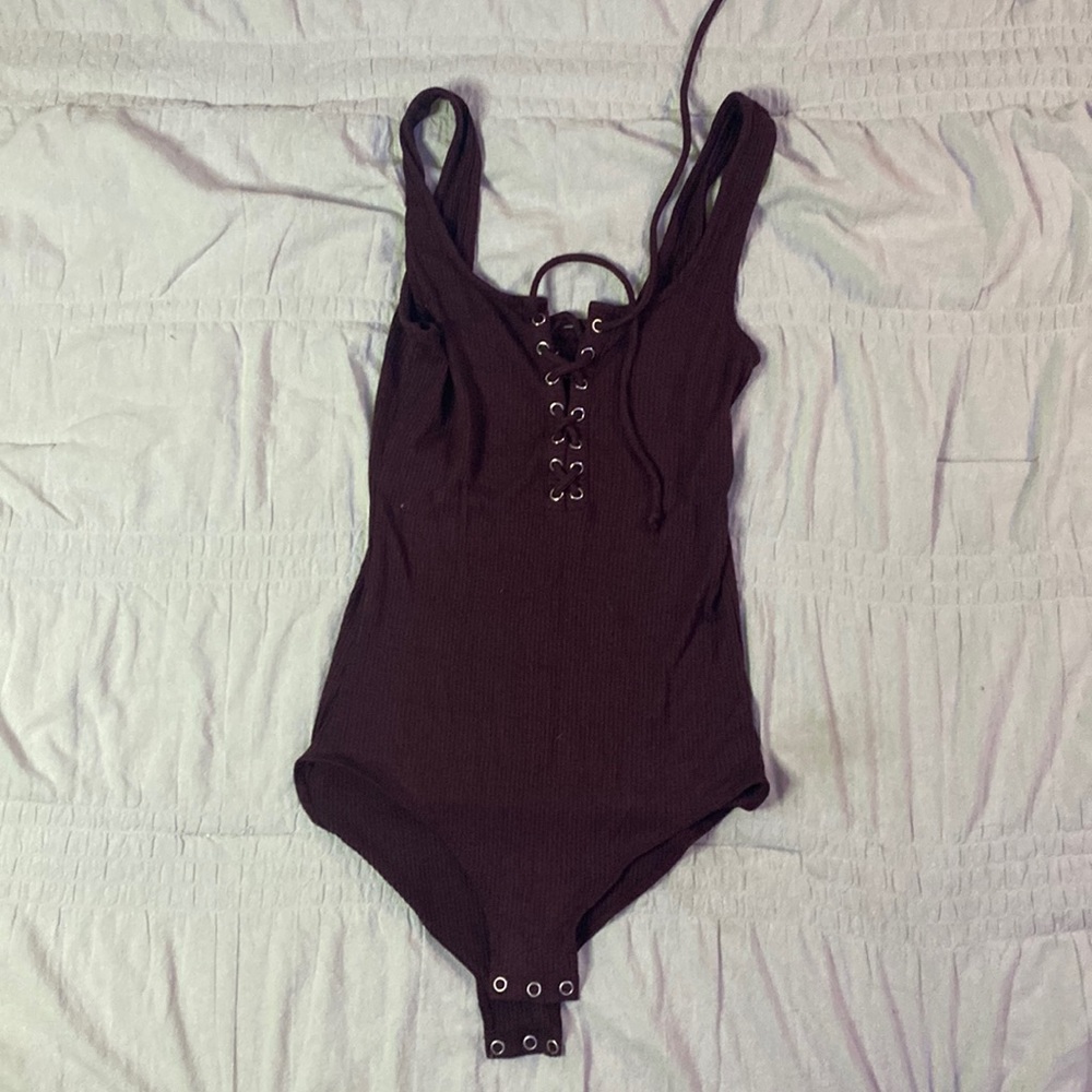 Burgundy bodysuit